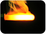 Uncoated Molybdenum electrode heated at 1000°C